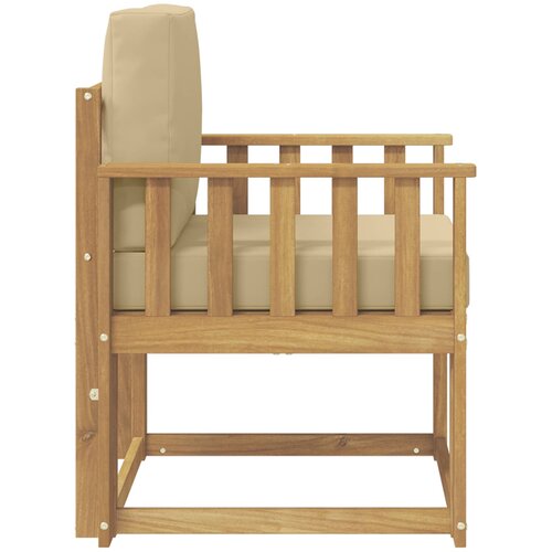  2 Komad Set vanjskih sofa Poliester Bijela i Bež Slike