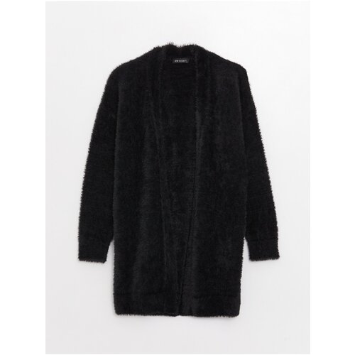 LC Waikiki Women&amp;#039;s Shawl Collar Straight Long Sleeve Plush Cardigan Slike