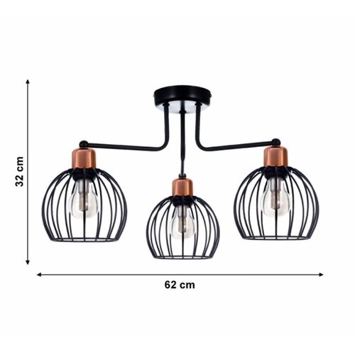  Plafonski luster CELTA 3xE27/40W/230V Slike