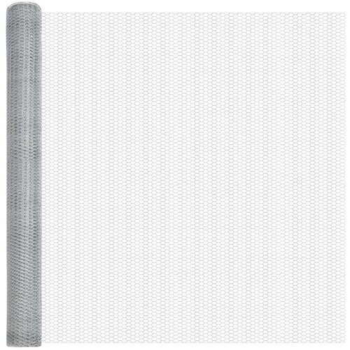 vidaXL Heksagonalna Ograda Pocinčana čelik 5000 x 0.05 x 150 cm Čvrsta Cijene