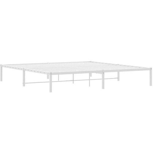  Metalni okvir za krevet bijeli 200x200 cm Slike