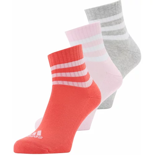 ADIDAS SPORTSWEAR Sportske čarape siva melange / roza / narančasto crvena / bijela
