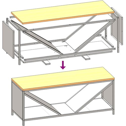  Stalak za drva za ogrjev s drvenim vrhom crni 100,5x35,5x40 cm Slike