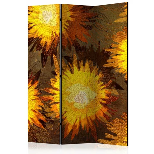  Paravan u 3 dijela - Sunflower dance [Room Dividers] 135x172