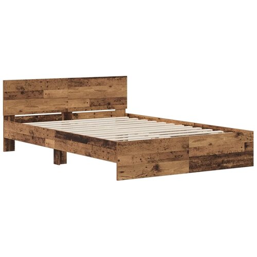  Okvir kreveta s uzglavljem Staro drvo 140 x 190 cm - Staro drvo 140 x 190 cm Cijene