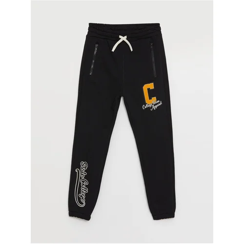 LC Waikiki Boy's Jogger Sweatpants with Printed Elastic Waist