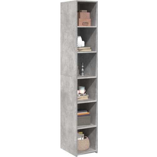 VidaXL Visoka komoda boje betona 30x41x185 cm od konstruiranog drva Slike