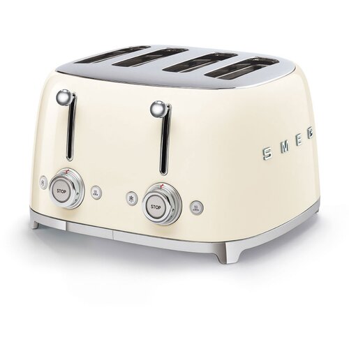 Smeg TSF03CREU 4-Schlitz-Toaster 50's Retro Style, Creme Cene