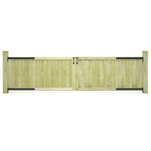 vidaXL Vrtna vrata 2 kosa impregnirana borovina 300x75 cm Cene