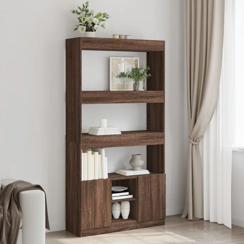 vidaXL Visoka omara rjavi hrast 92x33x180 cm inženirski les vidaXL Visoka omara rjavi hrast 92x33x180 cm inženirski les