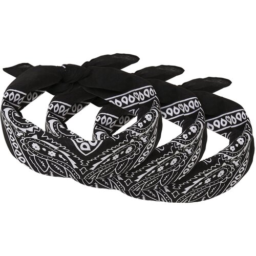 Urban Classics Accessoires Bandana 3-Pack Black Slike
