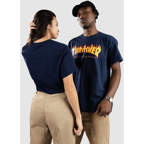 Thrasher Flame T-shirt navy Slike