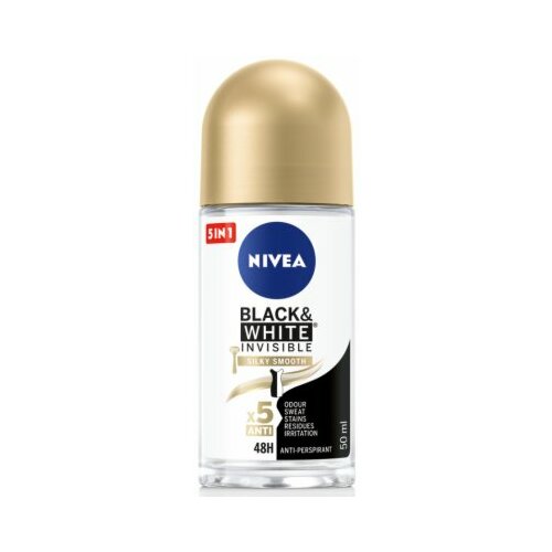 Nivea black & white invisible silky smooth dezodorans roll-on 50ml Slike