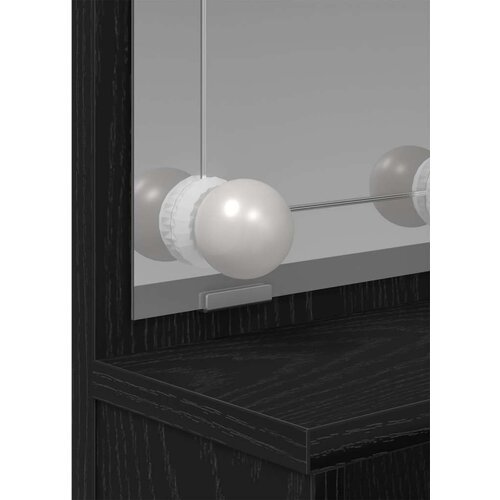  LEDtoaletni stolić u crnom hrastu - 86.5 x 35 x 136 cm Slike