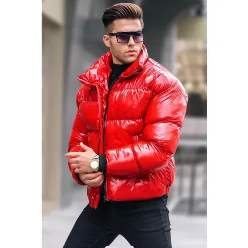 Madmext Red Shiny Basic Down Jacket 5993