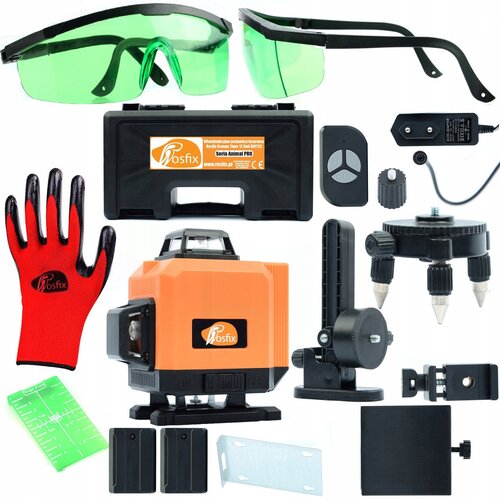 Rosfix SET LASERSKI NIVELIR ROT12L &ndash; 12 LINIJ, ZELENI ŽAREK, IP54, 2X3500MAH, 25 M | Z DODATKI, (5000075878) Cene