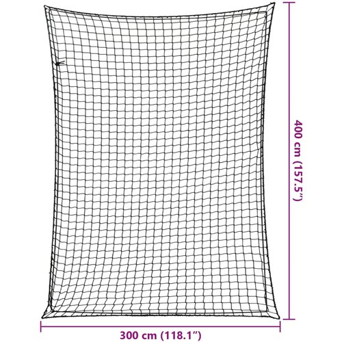  Mreža za prikolicu s elastičnim užetom crna 4 x 3 m PP Slike