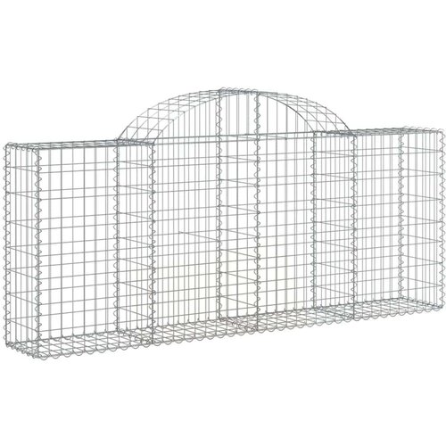  Lučne gabionske ko&amp;scaron;are 12 kom 200x30x80/100cm pocinčano željezo Slike