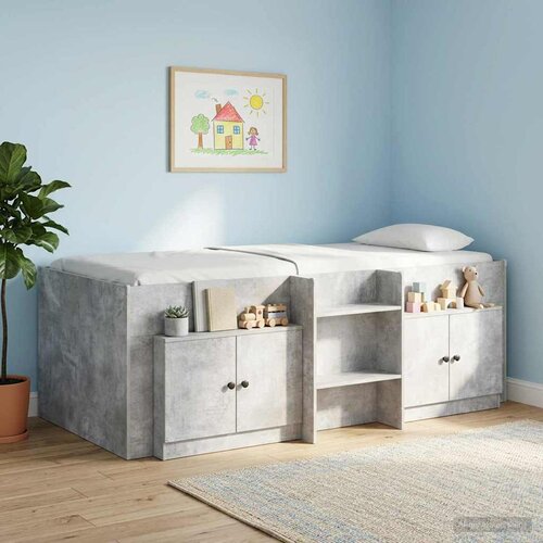 Ormarić za krevet s vratima 2 pcs Betonska siva 66 x 35 x 48 cm Cene