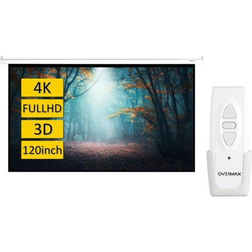 Overmax platno za projektor sa motorom, 120&amp;quot;, 266 x 149 cm Slike