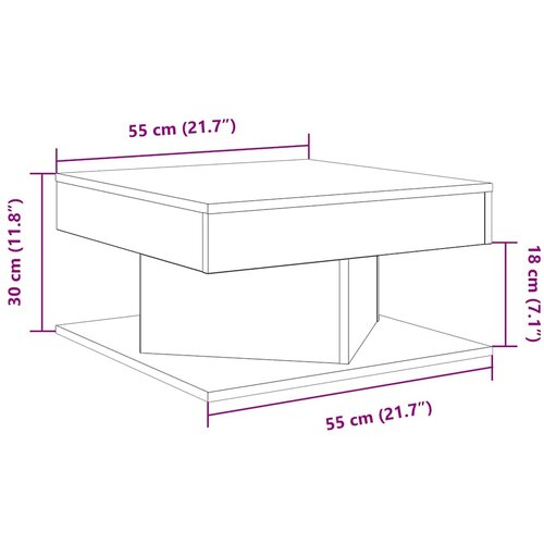  Stol za kavu staro drvo 55x55x30 cm konstruirano drvo Slike