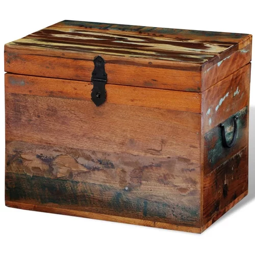 vidaXL Škatla iz predelanega trdnega lesa, (20707958)