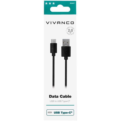 Vivanco Kabel 60407, Type-C, 2m, crni Cijene