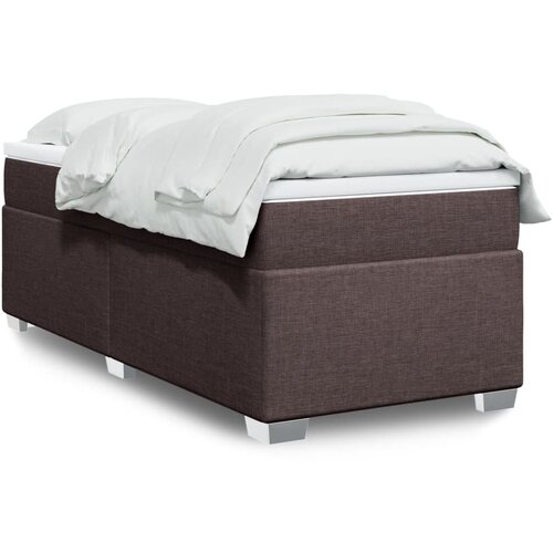  The Living Store Box spring postelja z vzmetnico temno rjav 90x190 cm blago - Box Spring Postelja, (21517290) Slike