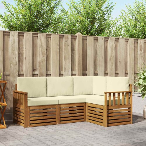  Set vanjskih sofa 4 kom. Prirodna i krem Poliester Cene