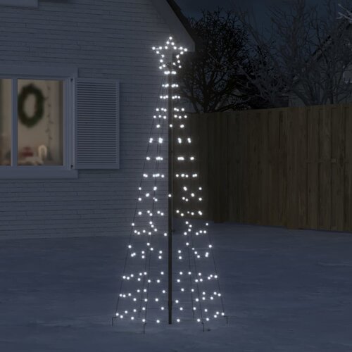 vidaXL Osvetljena novoletna jelka s konicami 220 LED hladno bela 180cm Cene