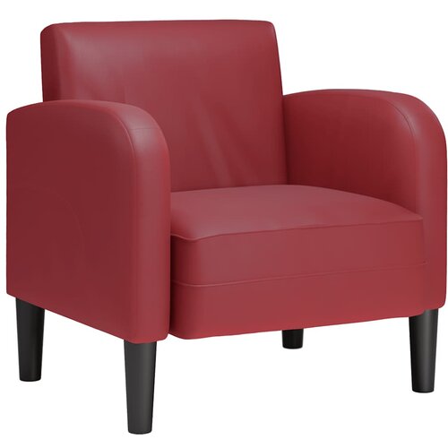 SOFA fotelja s naslonima za ruke vino crvena 54 cm umjetna koža Slike