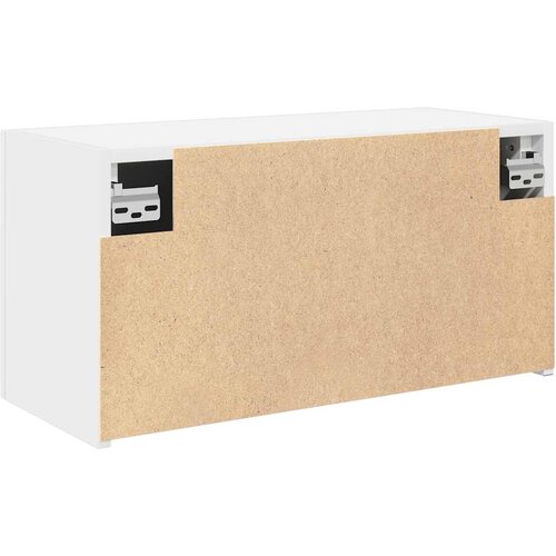  Kupaonski zidni ormarić bijeli 60x25x30 cm izrađeno drvo Slike