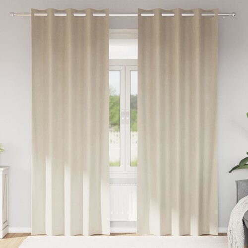  Zavjese za zamračivanje 2 kom. Krem 140 x 260 cm Baršun Cene