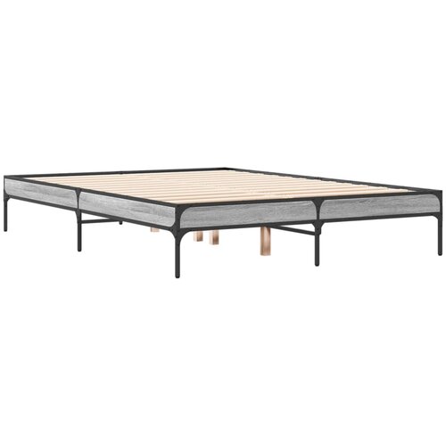 vidaXL Okvir za krevet boja hrasta 140x190cm konstruirano drvo i metal Cene