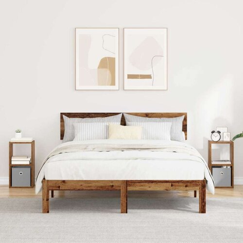  Noćni ormarić s ladicama 2 pcs Staro drvo 25 5 x 22 x 49 5 cm Cene