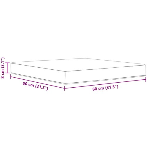  Jastuk za vanjsku sofU Tirkizna 80 x 80 x 8 cm Poliester Slike