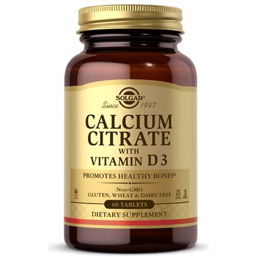 Solgar kalcijum citrat + vitamin D3, 60 tableta Slike