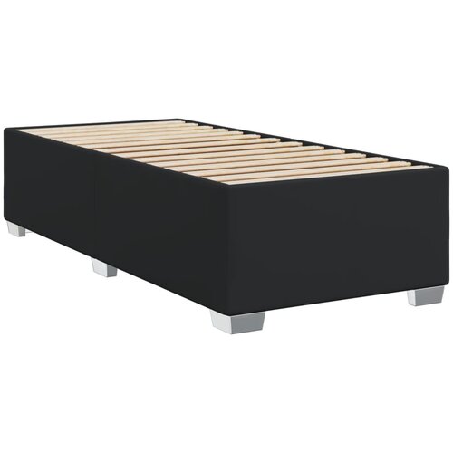  Krevet box spring s madracem crni za jednu osobu umjetna koža Slike