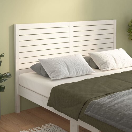  Uzglavlje za krevet bijelo 146 x 4 x 100 cm od masivne borovine Cijene