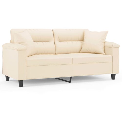 Maison Chic kavč - Sofa - Kanape dvosed z blazinami bež 140 cm tkanina iz mikrovlaken, (21727902) Cene