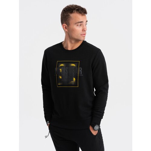 Ombre Men&amp;#039;s non-stretch printed sweatshirt - black Slike