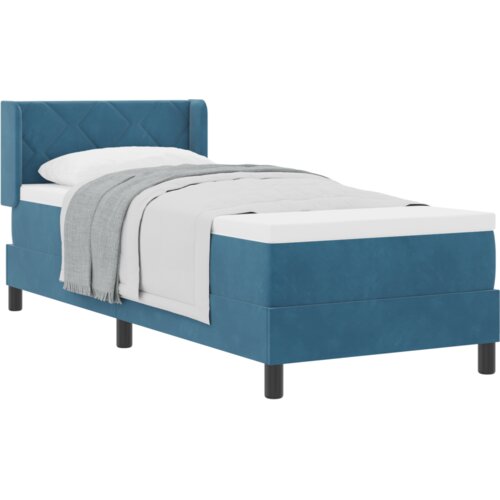 Box Spring Krevet s Madracem Tamnoplavi 80x200 cm Bar&amp;scaron;un Slike