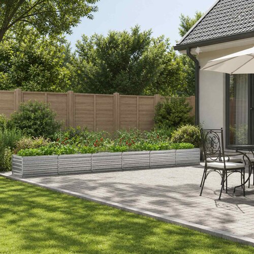  Povi&scaron;eni vrtni krevet Srebrna 600 x 80 x 55 cm cinkani Cijene