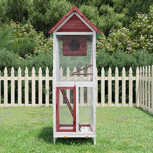 vidaXL Kućica za ptice boja kave 60x58 5x160 cm od masivne borovine Cijene