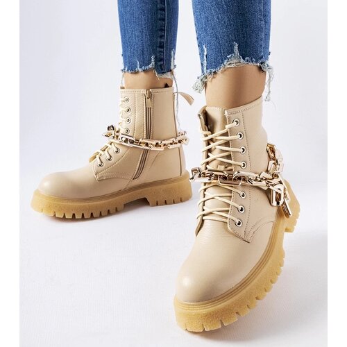 Gemre Beige Bowling Chain Boots Cene