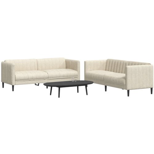 vidaXL 2-dijelni set sofa krem od tkanine Cijene