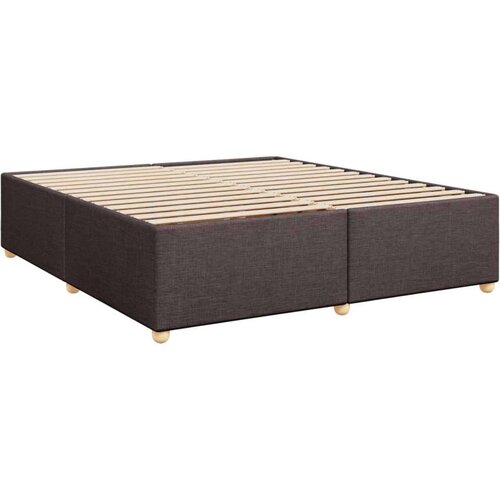 VidaXL Krevet s oprugama i madracem tamnosmeđi 180x200 cm tkanina Slike
