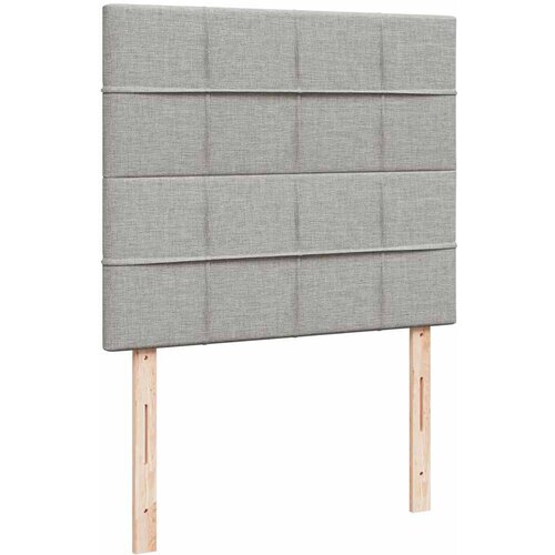  s oprugama i madracem LED svjetlosivi 120x190 cm tkanina Slike