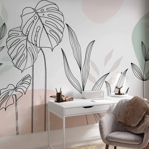  Foto tapeta - Leaves in Pastels 490x350 Slike