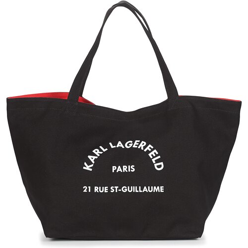 Karl Lagerfeld Nakupovalne torbe RUE ST GUILLAUE CANVAS TOTE Črna Slike
